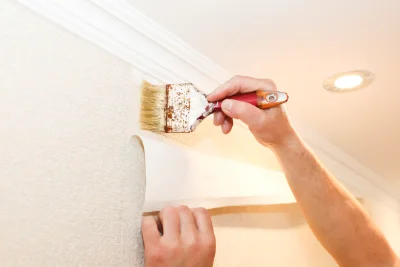 Pose de papier peint à Saint-Pierre-du-Palais — revêtements muraux et toiles de verre